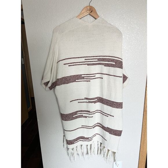 Anthropologie Akemi Kin Fringe Kimono Oversized Sweater One Size - Picture 5 of 5